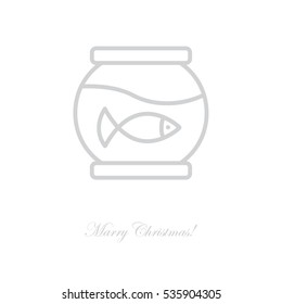 Web line icon. Aquarium.