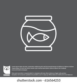 Web line icon. Aquarium.