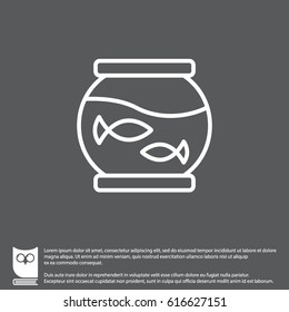 Web line icon. Aquarium.