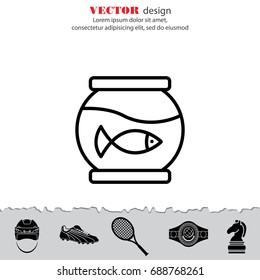 Web line icon. Aquarium.