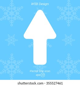 Web line icon. Arrow up