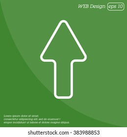 Web line icon. Arrow up