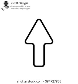 Web line icon. Arrow up