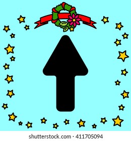 Web line icon. Arrow up