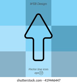 Web line icon. Arrow up