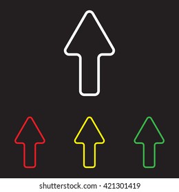 Web line icon. Arrow up