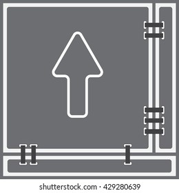 Web line icon. Arrow up