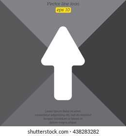 Web line icon. Arrow up