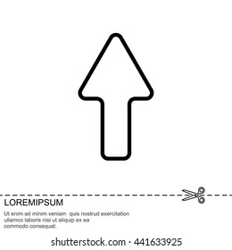Web line icon. Arrow up
