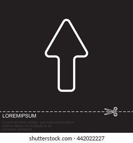 Web line icon. Arrow up