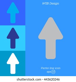 Web line icon. Arrow up