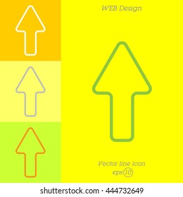 Web line icon. Arrow up