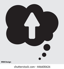 Web line icon. Arrow up