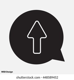 Web line icon. Arrow up
