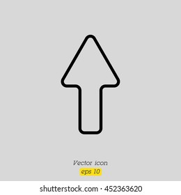 Web line icon. Arrow up