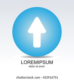 Web line icon. Arrow up