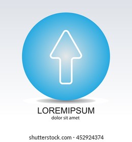 Web line icon. Arrow up