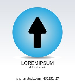 Web line icon. Arrow up