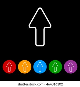 Web line icon. Arrow up