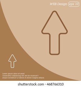 Web line icon. Arrow up