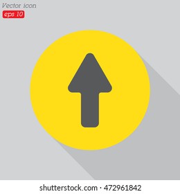 Web line icon. Arrow up