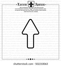 Web line icon. Arrow up