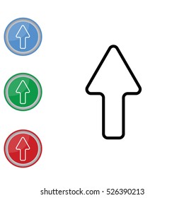 Web line icon. Arrow up