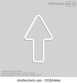 Web line icon. Arrow up