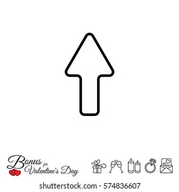 Web line icon. Arrow up