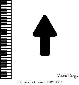 Web line icon. Arrow up