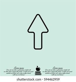 Web line icon. Arrow up