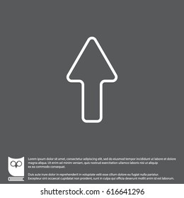 Web line icon. Arrow up
