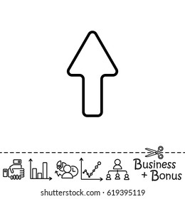 Web line icon. Arrow up