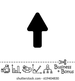 Web line icon. Arrow up