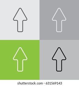 Web line icon. Arrow up