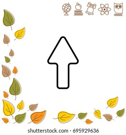 Web line icon. Arrow up