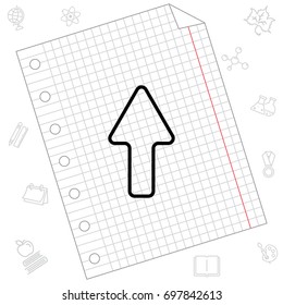 Web line icon. Arrow up