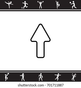 Web line icon. Arrow up