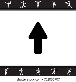 Web line icon. Arrow up