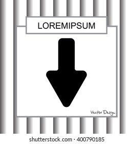 Web line icon. Arrow down