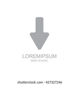 Web line icon. Arrow down