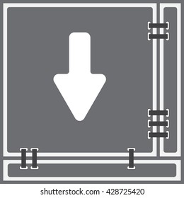 Web line icon. Arrow down