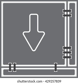 Web line icon. Arrow down