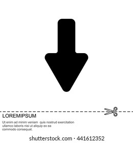 Web line icon. Arrow down