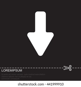 Web line icon. Arrow down