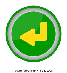 Web line icon. Arrow down -  left