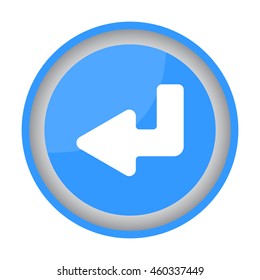 Web line icon. Arrow down -  left