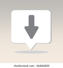 Web line icon. Arrow down