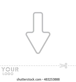 Web line icon. Arrow down