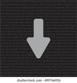 Web line icon. Arrow down